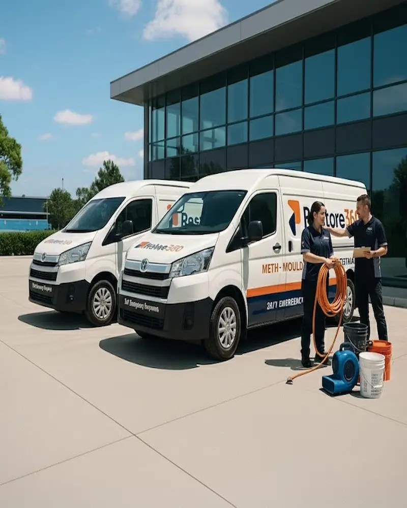 Restore360 certified restoration team in New Zealand providing 24/7 emergency water, fire, and mould damage restoration services